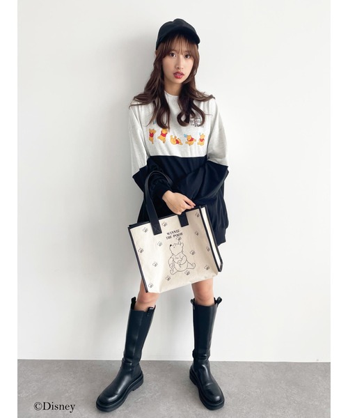 Honey Salon（ハニーサロン）の「Winnie the Pooh/キャンバストートバッグ（トートバッグ・レディース・ダークブラウン/ブラウン系その他・FREE）」の18枚目の写真