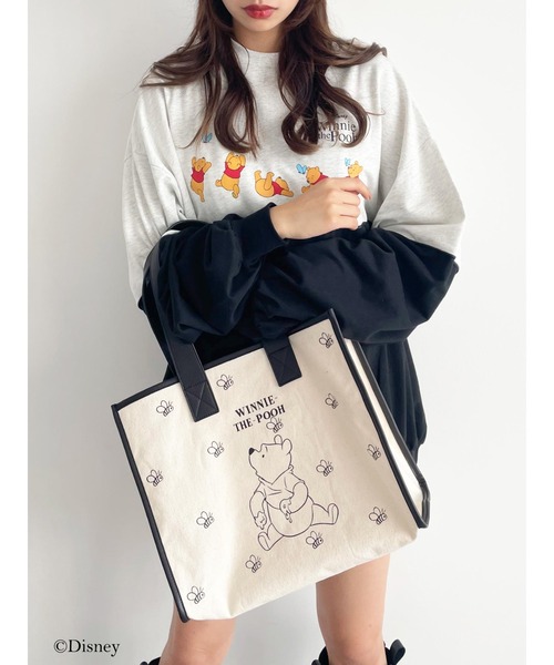 Honey Salon（ハニーサロン）の「Winnie the Pooh/キャンバストートバッグ（トートバッグ・レディース・ダークブラウン/ブラウン系その他・FREE）」の21枚目の写真