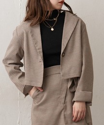 Chico | 【SET UP対応】長袖ショート丈テーラードジャケット(テーラードジャケット)