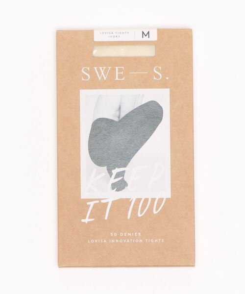 MADEMOISELLE ROPE'（マドモアゼル ロペ）の「【SWEDISH STOCKINGS】 LOVISA 50denier タイツ（タイツ/ストッキング・レディース・ブラック/オフホワイト・FREE）」の2枚目の写真