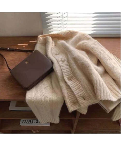 SETUP7（セットアップセブン）の「【SETUP7】ショート丈ケーブルニットカーディガン　Tailor's Chaco Cardigan（カーディガン/ボレロ・レディース・アイボリー/ベージュ/グレー/カーキ/ライトグレー/ブラック/ブラウン・FREE）」の21枚目の写真