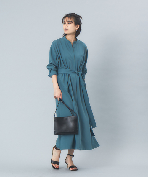 Rouge vif（ルージュヴィフ）の「ギャバストレッチワンピース（ワンピース・レディース・ダークベージュ/セージグリーン/ブラック・フリー）」の7枚目の写真