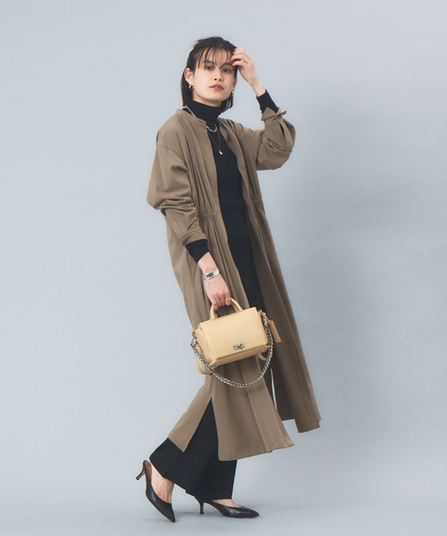 Rouge vif（ルージュヴィフ）の「ギャバストレッチワンピース（ワンピース・レディース・ダークベージュ/セージグリーン/ブラック・フリー）」の11枚目の写真