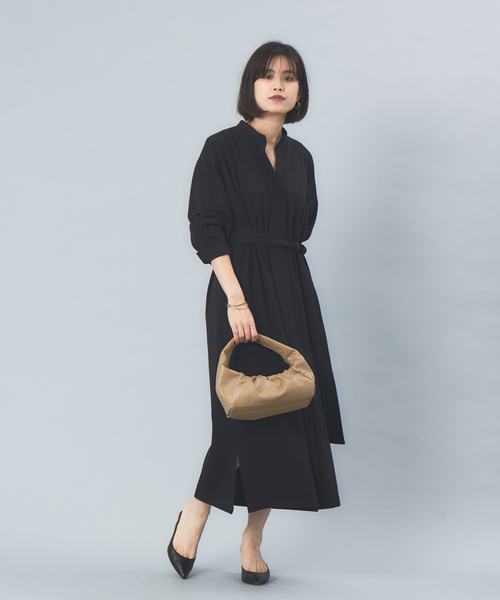 Rouge vif（ルージュヴィフ）の「ギャバストレッチワンピース（ワンピース・レディース・ダークベージュ/セージグリーン/ブラック・フリー）」の8枚目の写真