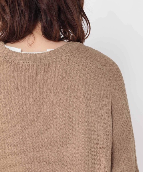 studio CLIP（スタディオクリップ）の「7ゲージ着流しカーディガン（カーディガン/ボレロ・レディース・イエロー/モカ/アイボリー・FREE）」の5枚目の写真