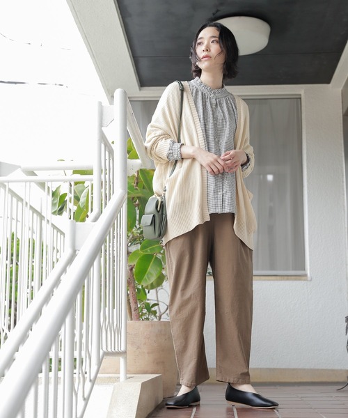 studio CLIP（スタディオクリップ）の「7ゲージ着流しカーディガン（カーディガン/ボレロ・レディース・イエロー/モカ/アイボリー・FREE）」の14枚目の写真