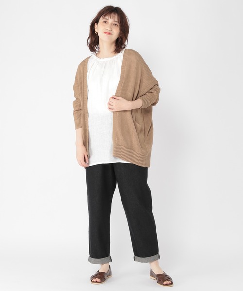 studio CLIP（スタディオクリップ）の「7ゲージ着流しカーディガン（カーディガン/ボレロ・レディース・イエロー/モカ/アイボリー・FREE）」の8枚目の写真