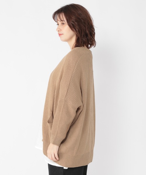 studio CLIP（スタディオクリップ）の「7ゲージ着流しカーディガン（カーディガン/ボレロ・レディース・イエロー/モカ/アイボリー・FREE）」の12枚目の写真