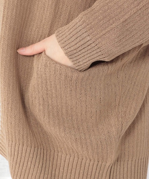 studio CLIP（スタディオクリップ）の「7ゲージ着流しカーディガン（カーディガン/ボレロ・レディース・イエロー/モカ/アイボリー・FREE）」の9枚目の写真