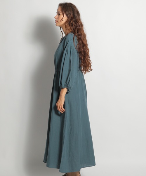 niko and...（ニコアンド）の「ガーゼ切り替えマキシワンピース（ワンピース・レディース・ベージュ/ブラック/ブルー・LARGE/MEDIUM）」の8枚目の写真