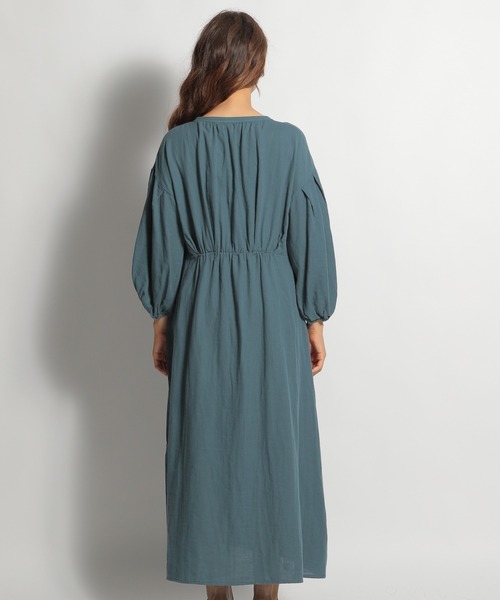 niko and...（ニコアンド）の「ガーゼ切り替えマキシワンピース（ワンピース・レディース・ベージュ/ブラック/ブルー・LARGE/MEDIUM）」の9枚目の写真