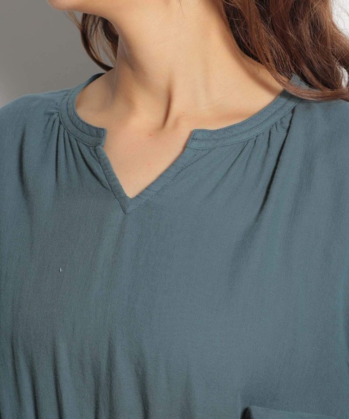 niko and...（ニコアンド）の「ガーゼ切り替えマキシワンピース（ワンピース・レディース・ベージュ/ブラック/ブルー・LARGE/MEDIUM）」の10枚目の写真