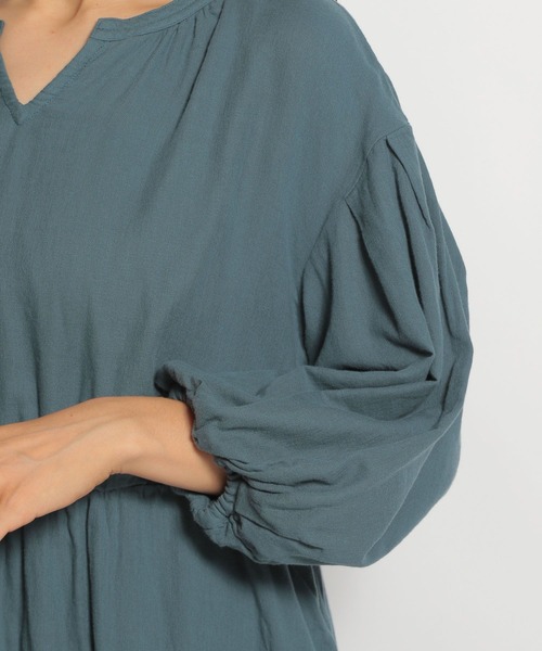 niko and...（ニコアンド）の「ガーゼ切り替えマキシワンピース（ワンピース・レディース・ベージュ/ブラック/ブルー・LARGE/MEDIUM）」の11枚目の写真