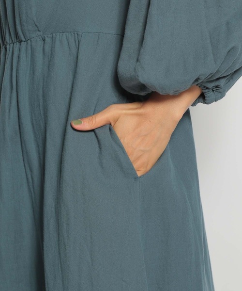 niko and...（ニコアンド）の「ガーゼ切り替えマキシワンピース（ワンピース・レディース・ベージュ/ブラック/ブルー・LARGE/MEDIUM）」の12枚目の写真