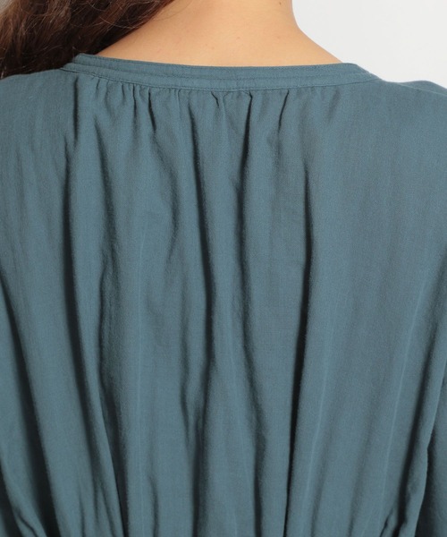 niko and...（ニコアンド）の「ガーゼ切り替えマキシワンピース（ワンピース・レディース・ベージュ/ブラック/ブルー・LARGE/MEDIUM）」の16枚目の写真