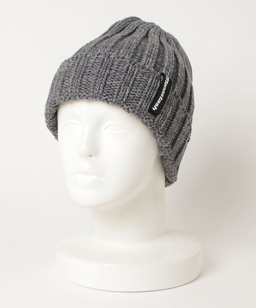 MANASTASH（マナスタッシュ）の「MANASTASH/マナスタッシュ　90's LOGO BEANIE Ⅱ ロゴビーニー/ニットキャップ（ニットキャップ/ビーニー・メンズ・ライトブルーグレー/ゴールド/ライトベージュ/タン/ブラック/ボルドー/ダークオリーブ/インディゴブルー・FREE）」の3枚目の写真