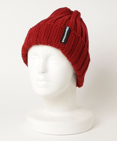 MANASTASH（マナスタッシュ）の「MANASTASH/マナスタッシュ　90's LOGO BEANIE Ⅱ ロゴビーニー/ニットキャップ（ニットキャップ/ビーニー・メンズ・ライトブルーグレー/ゴールド/ライトベージュ/タン/ブラック/ボルドー/ダークオリーブ/インディゴブルー・FREE）」の7枚目の写真