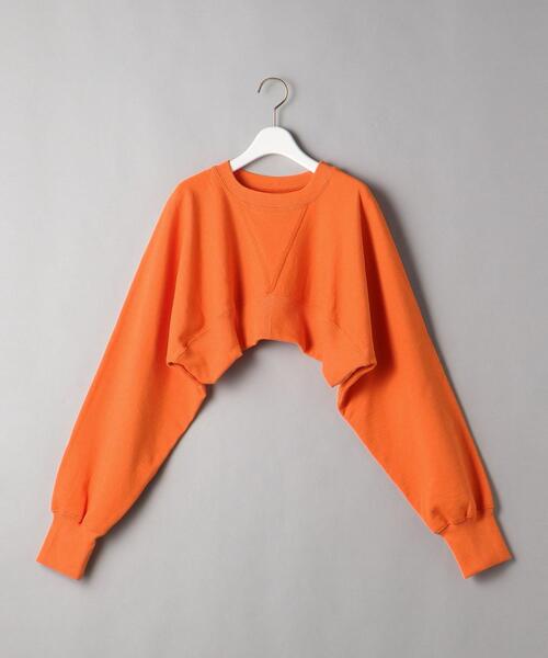 JANE SMITH / JOHN SMITH（ジェーンスミスジョンスミス）の「＜JANE SMITH＞ショートスウェット プルオーバー Ψ（スウェット・レディース・ライトグレー/オレンジ・38）」の2枚目の写真