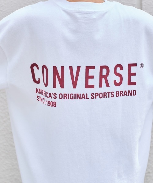 CONVERSE(コンバース)の「【CONVERSE】メローヘム バックプリントロンTee(Tシャツ/カットソー・レディース・ブラウン/チャコール/オフホワイト・M)」の12枚目の写真