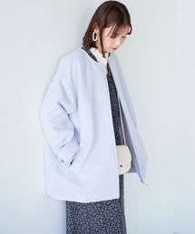 haco! | 綺麗も可愛いもお手の物！ボトムス選ばず好バランスが叶う きれい色ミドル丈コート(ノーカラーコート)