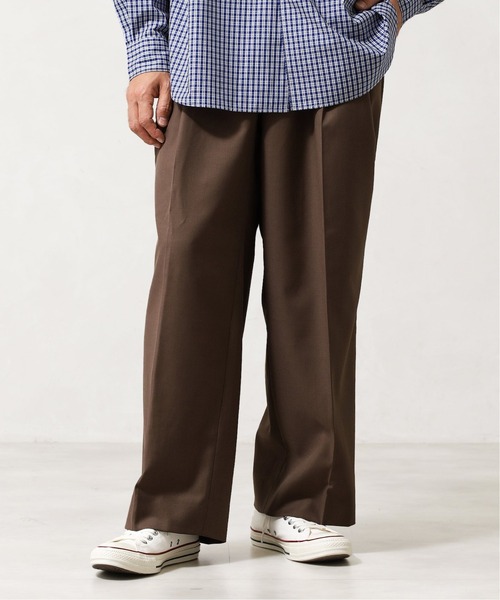 417 EDIFICE SELECT(フォーワンセブンエディフィスセレクト)の「【allery / アレリ―】 slacks wide / スラックス ワイド(スラックス・メンズ・ネイビー/ブラウン/グレー・SMALL/MEDIUM/LARGE/X-LARGE)」の3枚目の写真