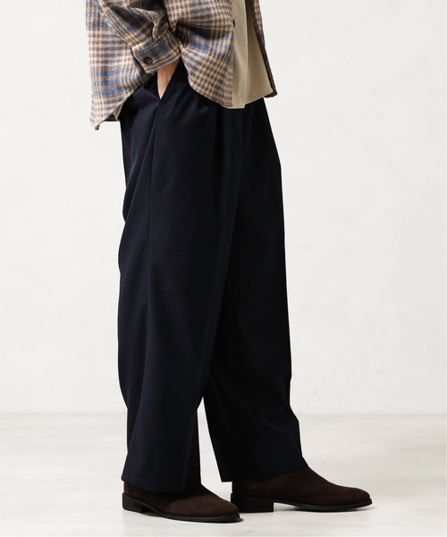 417 EDIFICE SELECT(フォーワンセブンエディフィスセレクト)の「【allery / アレリ―】 slacks wide / スラックス ワイド(スラックス・メンズ・ネイビー/ブラウン/グレー・SMALL/MEDIUM/LARGE/X-LARGE)」の20枚目の写真