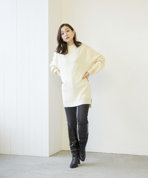 VIBGYOR（ヴィブジョー）の「VIBGYOR Select/A/N WフェイスH/N(BL)（ニット/セーター・レディース・ブラック/グレー/アイボリー/モカ/グレイッシュベージュ・MEDIUM/LARGE）」の8枚目の写真