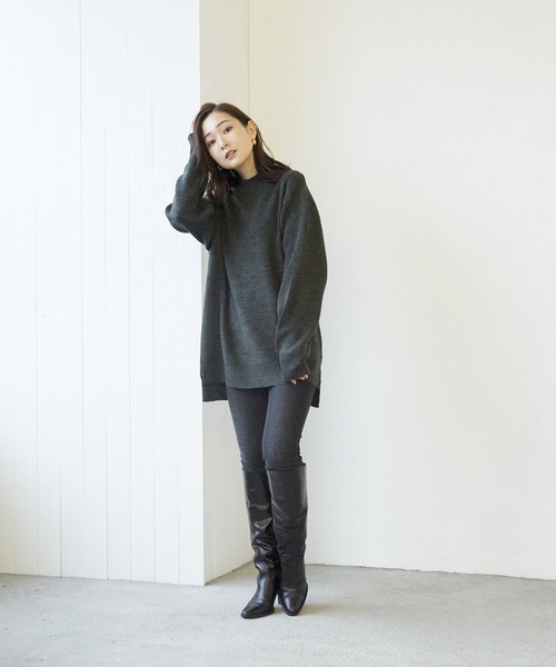 VIBGYOR（ヴィブジョー）の「VIBGYOR Select/A/N WフェイスH/N(BL)（ニット/セーター・レディース・ブラック/グレー/アイボリー/モカ/グレイッシュベージュ・MEDIUM/LARGE）」の10枚目の写真