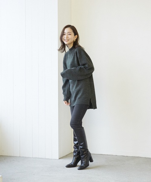 VIBGYOR（ヴィブジョー）の「VIBGYOR Select/A/N WフェイスH/N(BL)（ニット/セーター・レディース・ブラック/グレー/アイボリー/モカ/グレイッシュベージュ・MEDIUM/LARGE）」の11枚目の写真