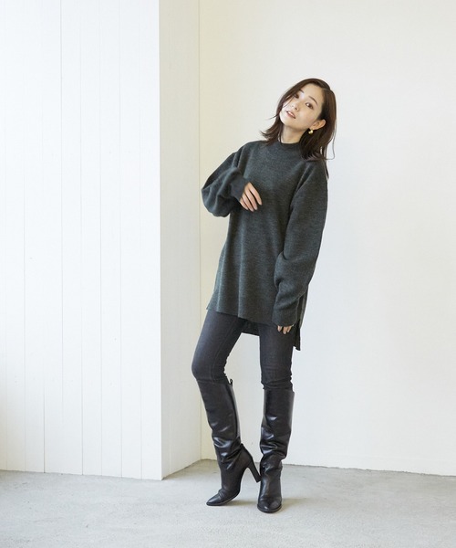 VIBGYOR（ヴィブジョー）の「VIBGYOR Select/A/N WフェイスH/N(BL)（ニット/セーター・レディース・ブラック/グレー/アイボリー/モカ/グレイッシュベージュ・MEDIUM/LARGE）」の12枚目の写真