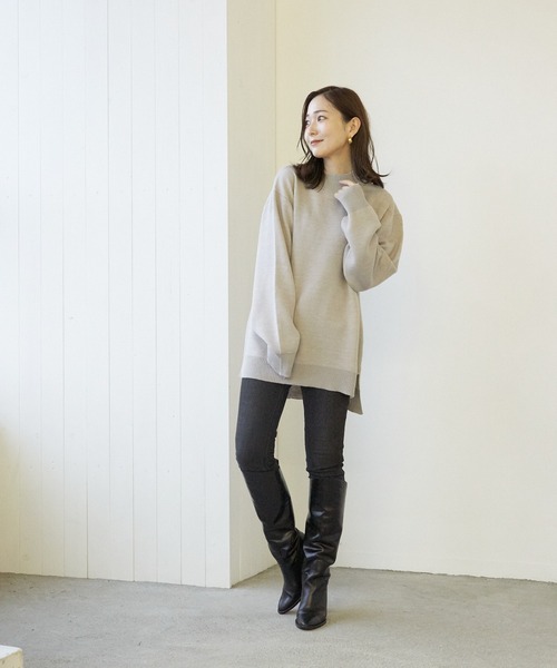 VIBGYOR（ヴィブジョー）の「VIBGYOR Select/A/N WフェイスH/N(BL)（ニット/セーター・レディース・ブラック/グレー/アイボリー/モカ/グレイッシュベージュ・MEDIUM/LARGE）」の15枚目の写真