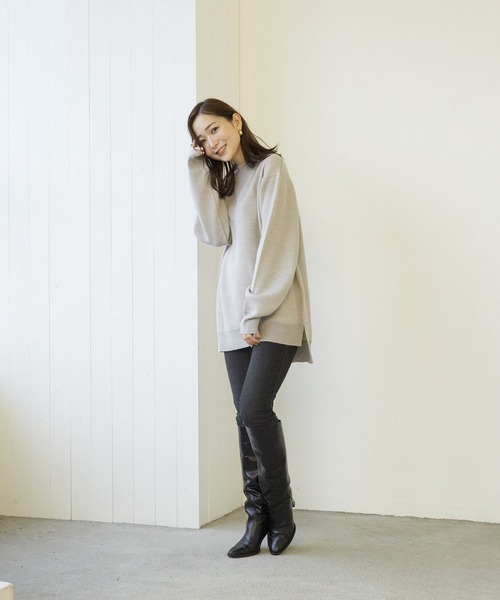 VIBGYOR（ヴィブジョー）の「VIBGYOR Select/A/N WフェイスH/N(BL)（ニット/セーター・レディース・ブラック/グレー/アイボリー/モカ/グレイッシュベージュ・MEDIUM/LARGE）」の16枚目の写真