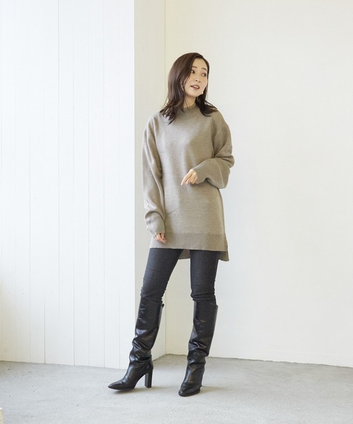 VIBGYOR（ヴィブジョー）の「VIBGYOR Select/A/N WフェイスH/N(BL)（ニット/セーター・レディース・ブラック/グレー/アイボリー/モカ/グレイッシュベージュ・MEDIUM/LARGE）」の20枚目の写真