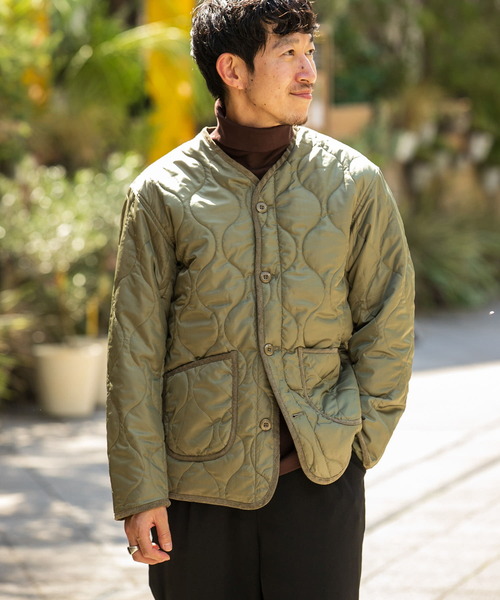 ITEMS URBANRESEARCH（アイテムズ アーバンリサーチ）の「瓢箪キルトブルゾン（ブルゾン・メンズ・ブラック/カーキ/アイボリー・MEDIUM/LARGE）」の3枚目の写真