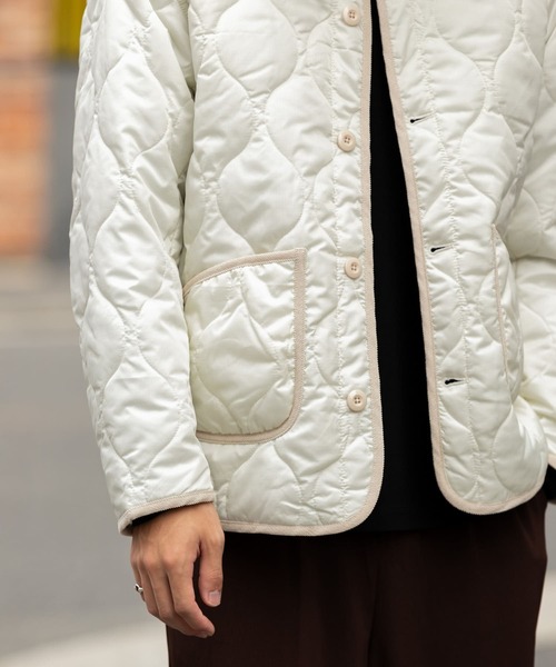 ITEMS URBANRESEARCH（アイテムズ アーバンリサーチ）の「瓢箪キルトブルゾン（ブルゾン・メンズ・ブラック/カーキ/アイボリー・MEDIUM/LARGE）」の7枚目の写真