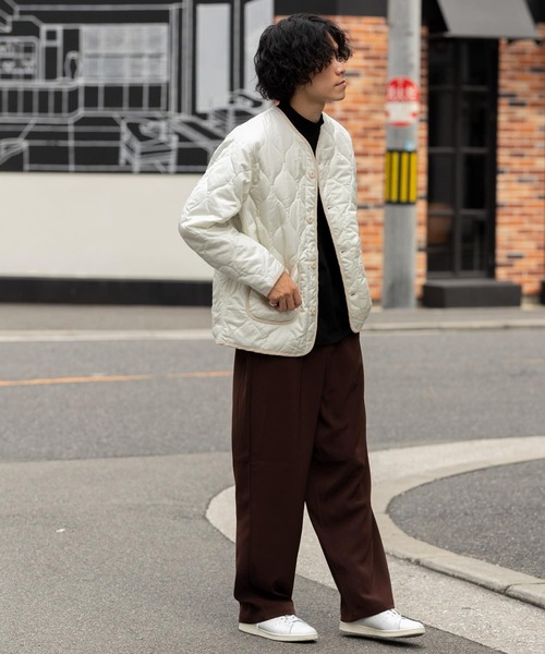 ITEMS URBANRESEARCH（アイテムズ アーバンリサーチ）の「瓢箪キルトブルゾン（ブルゾン・メンズ・ブラック/カーキ/アイボリー・MEDIUM/LARGE）」の9枚目の写真