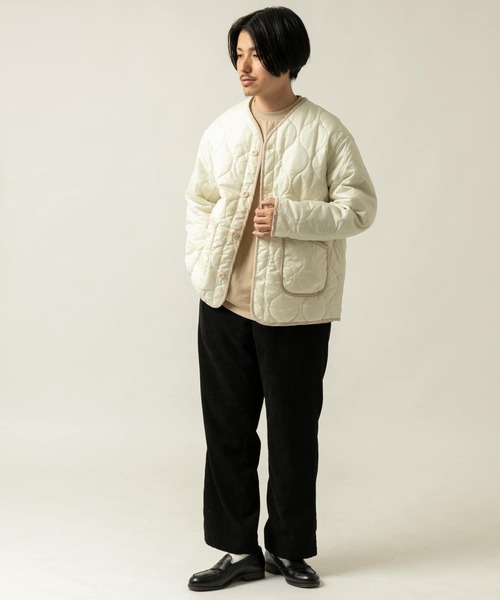 ITEMS URBANRESEARCH（アイテムズ アーバンリサーチ）の「瓢箪キルトブルゾン（ブルゾン・メンズ・ブラック/カーキ/アイボリー・MEDIUM/LARGE）」の12枚目の写真