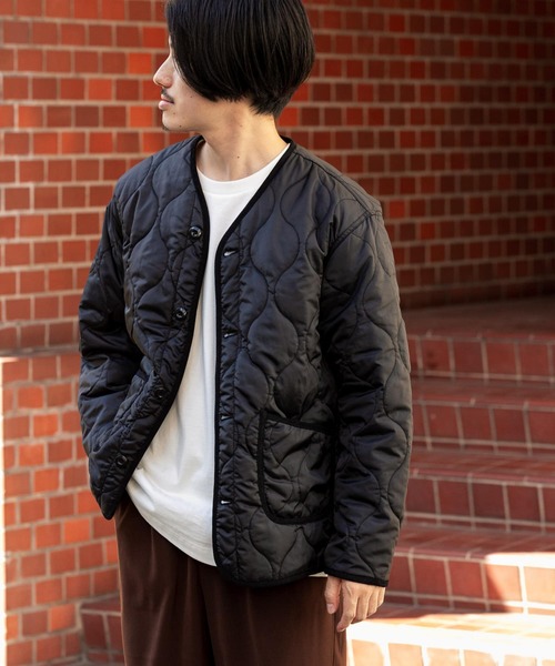 ITEMS URBANRESEARCH（アイテムズ アーバンリサーチ）の「瓢箪キルトブルゾン（ブルゾン・メンズ・ブラック/カーキ/アイボリー・MEDIUM/LARGE）」の19枚目の写真