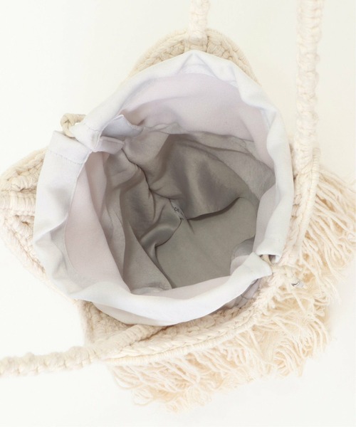 Laugoa（ラウゴア）の「LAUGOA PERK フリンジバッグ（トートバッグ・レディース・ブラック/オフホワイト・ONESIZE）」の8枚目の写真