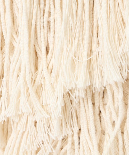 Laugoa（ラウゴア）の「LAUGOA PERK フリンジバッグ（トートバッグ・レディース・ブラック/オフホワイト・ONESIZE）」の12枚目の写真