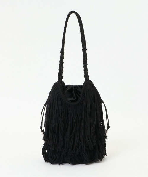 Laugoa（ラウゴア）の「LAUGOA PERK フリンジバッグ（トートバッグ・レディース・ブラック/オフホワイト・ONESIZE）」の13枚目の写真
