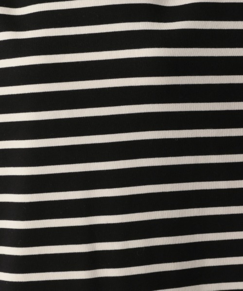 LOWRYS FARM（ローリーズファーム）の「ポンチボーダーチュニック　257973（Tシャツ/カットソー・レディース・ブラック/ダークブラウン/グリーン・FREE）」の18枚目の写真