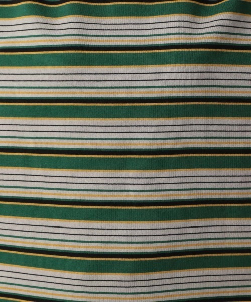 LOWRYS FARM（ローリーズファーム）の「ポンチボーダーチュニック　257973（Tシャツ/カットソー・レディース・ブラック/ダークブラウン/グリーン・FREE）」の14枚目の写真