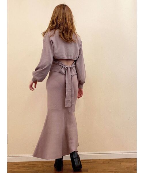 dazzlin（ダズリン）の「ヘムフレアニットスカート（スカート・レディース・ブラック/ベージュ/モカ・FREE）」の5枚目の写真