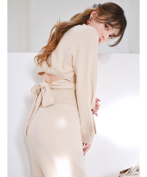 dazzlin（ダズリン）の「ヘムフレアニットスカート（スカート・レディース・ブラック/ベージュ/モカ・FREE）」の18枚目の写真