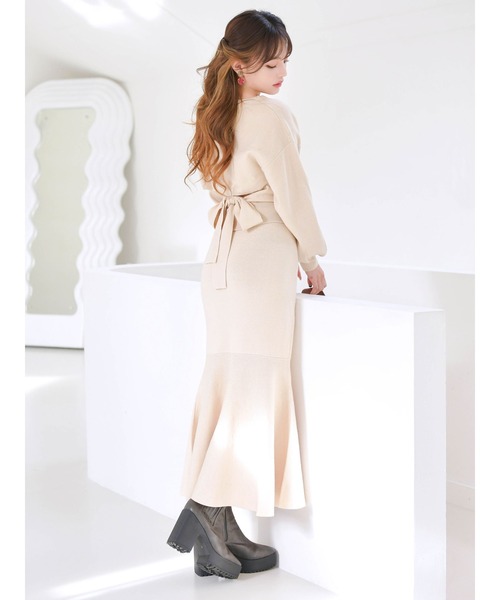 dazzlin（ダズリン）の「ヘムフレアニットスカート（スカート・レディース・ブラック/ベージュ/モカ・FREE）」の19枚目の写真