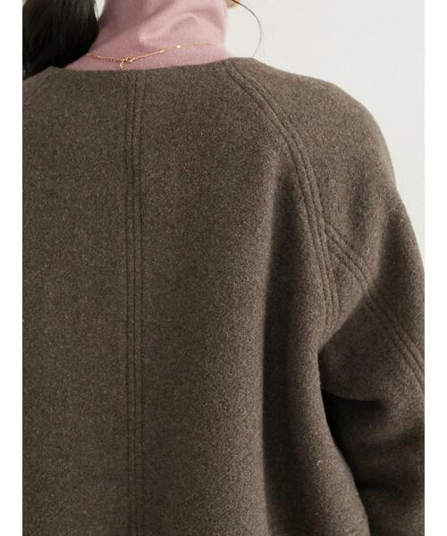 CRAFT STANDARD BOUTIQUE(クラフトスタンダードブティック)の「コクーンコート *◇(ノーカラーコート・レディース・チャコールグレー/ブラウン/グレー・FREE)」の22枚目の写真