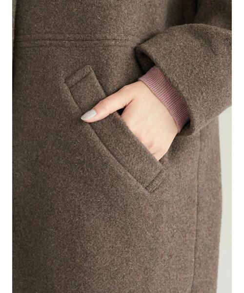 CRAFT STANDARD BOUTIQUE(クラフトスタンダードブティック)の「コクーンコート *◇(ノーカラーコート・レディース・チャコールグレー/ブラウン/グレー・FREE)」の21枚目の写真