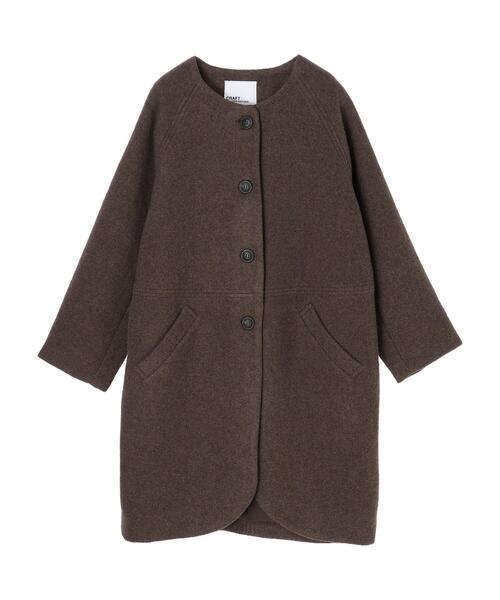 CRAFT STANDARD BOUTIQUE(クラフトスタンダードブティック)の「コクーンコート *◇(ノーカラーコート・レディース・チャコールグレー/ブラウン/グレー・FREE)」の4枚目の写真