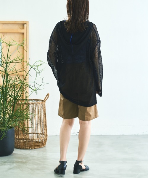 VACANCY（ヴァカンシー）の「メッシュパイピングパーカー（パーカー・レディース・ホワイト/ブラック・FREE）」の10枚目の写真